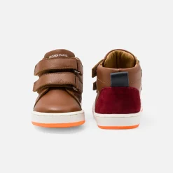 Baby boy smooth leather sneakers