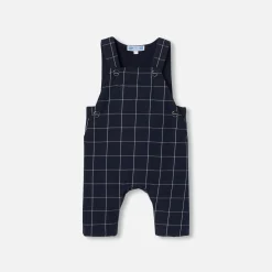 Baby boy checked overalls