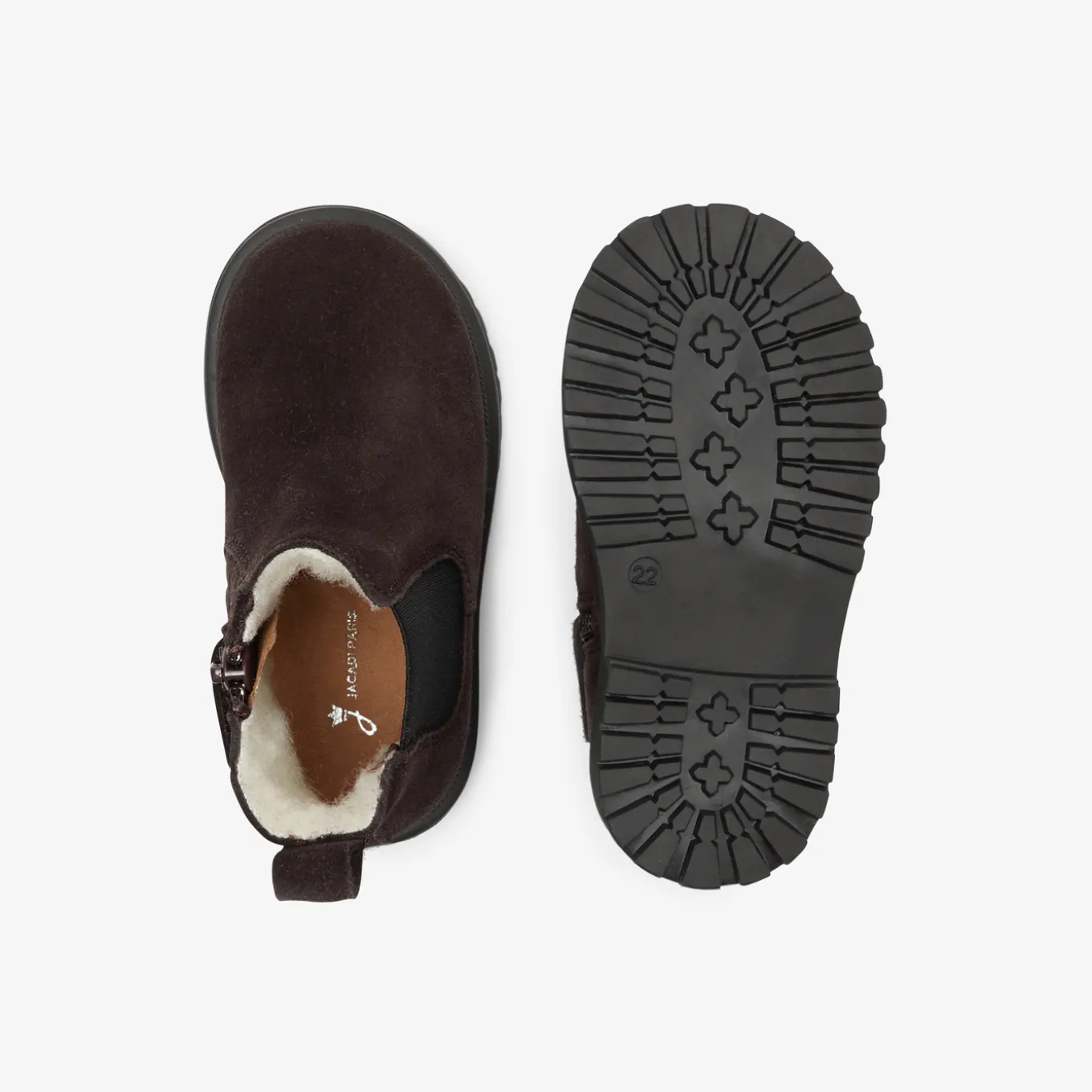 Baby boy Chelsea boots with fur