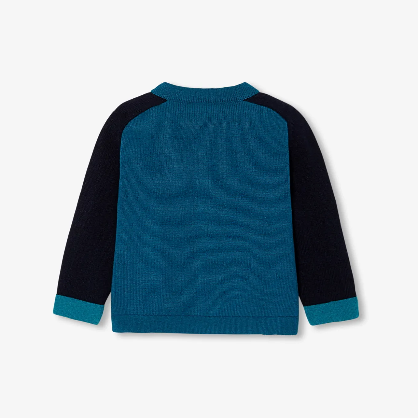 Baby boy color block cardigan