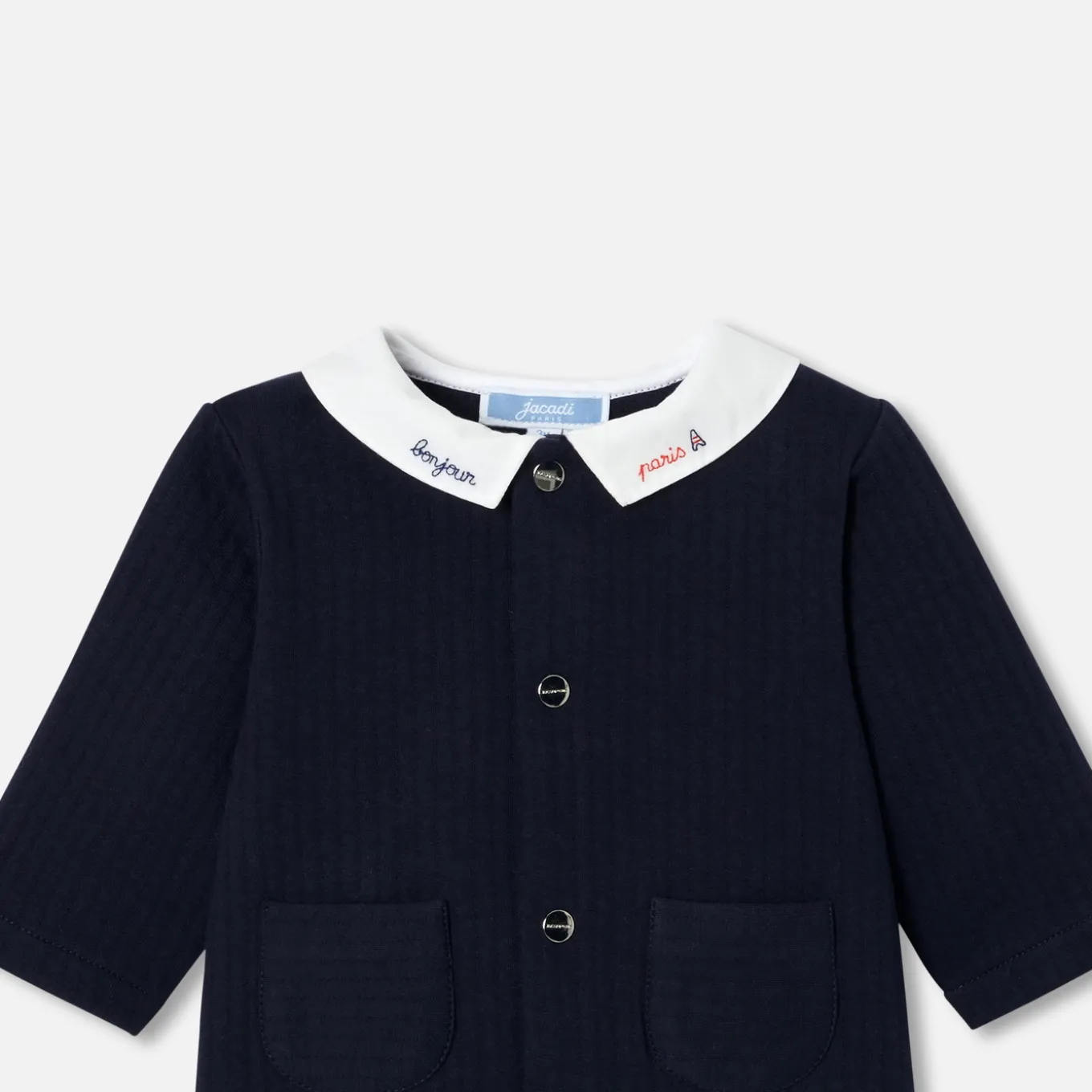 Baby boy jumpsuit in quilted jersey