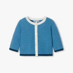 Baby cardigan in garter stitch