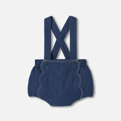 Baby girl bloomer in lightweight denim