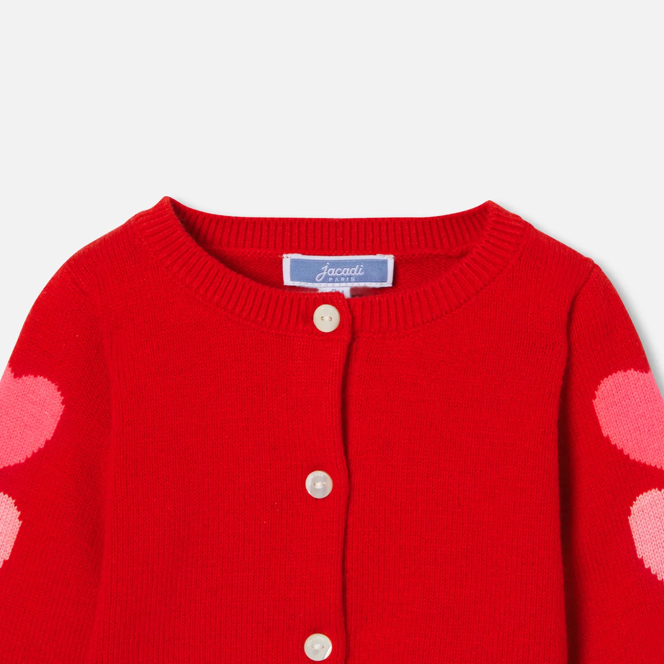 Baby girl cardigan with hearts