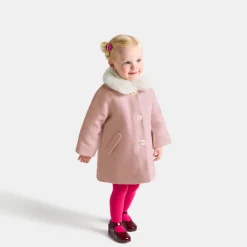 Baby girl coat in wool cloth