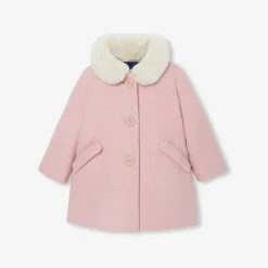 Baby girl coat in wool cloth
