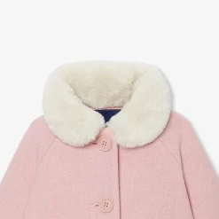 Baby girl coat in wool cloth