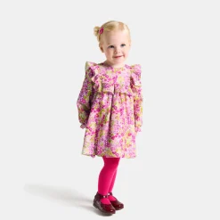 Baby girl dress in velvet Liberty fabric