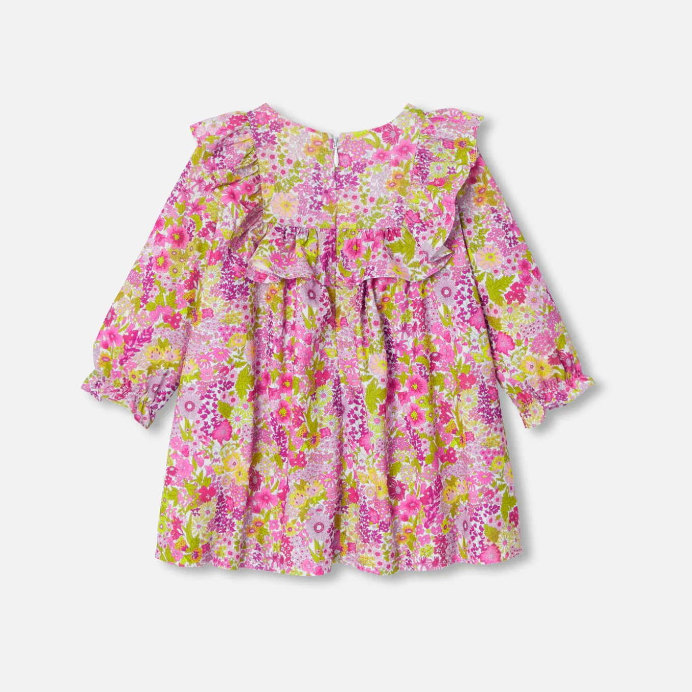 Baby girl dress in velvet Liberty fabric