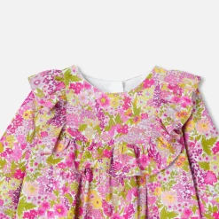 Baby girl dress in velvet Liberty fabric