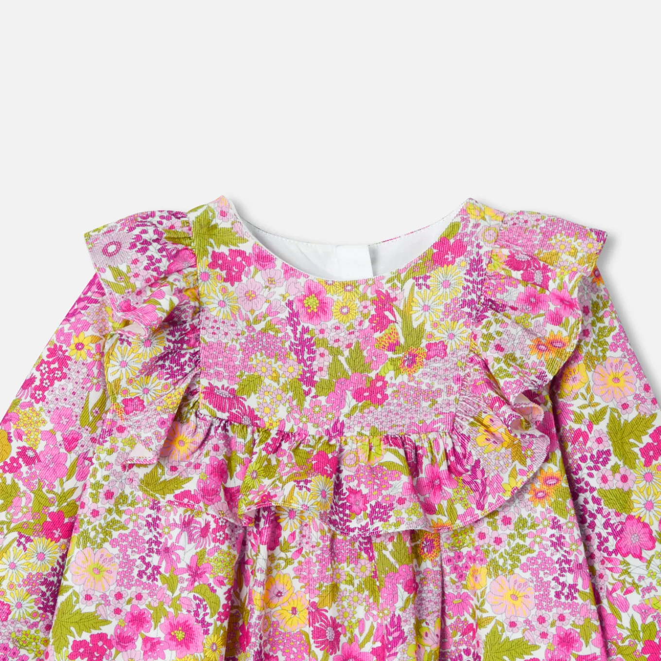 Baby girl dress in velvet Liberty fabric