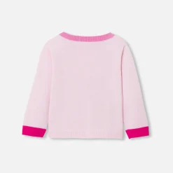 Baby girl intarsia flower sweater