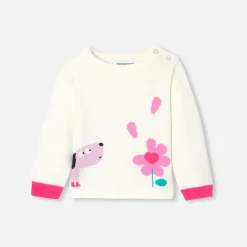 Baby girl intarsia flower sweater