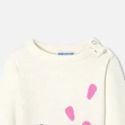 Baby girl intarsia flower sweater