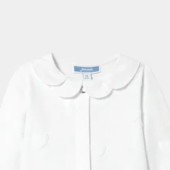 Baby girl jersey pajamas with cloud motif