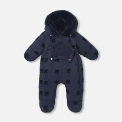 Baby girl nylon snowsuit