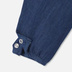 Baby girl overalls in soft denim