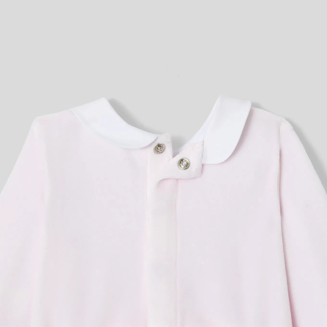 Baby girl pajamas in velvet bouclette