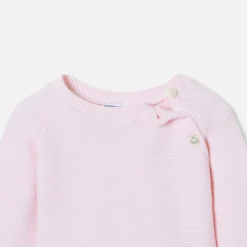 Baby girl set in garter stitch