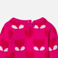 Baby girl sweater in jacquard knit