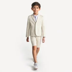 Boy Bermuda shorts in cotton satin