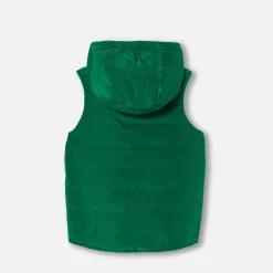 Boy reversible sleeveless padded jacket