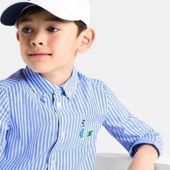 Boy striped shirt in poplin