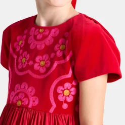 Girl bi-material dress