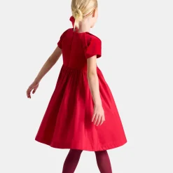 Girl bi-material dress