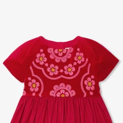 Girl bi-material dress