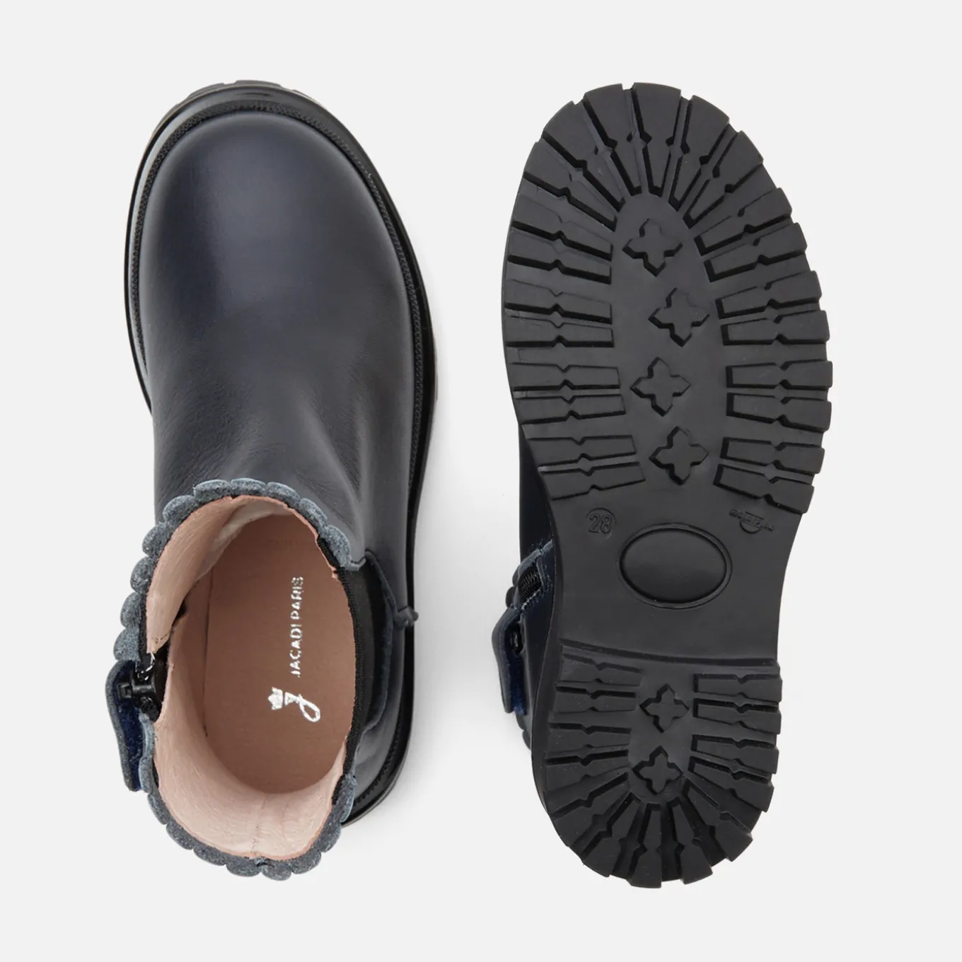 Girl Chelsea boots in smooth leather