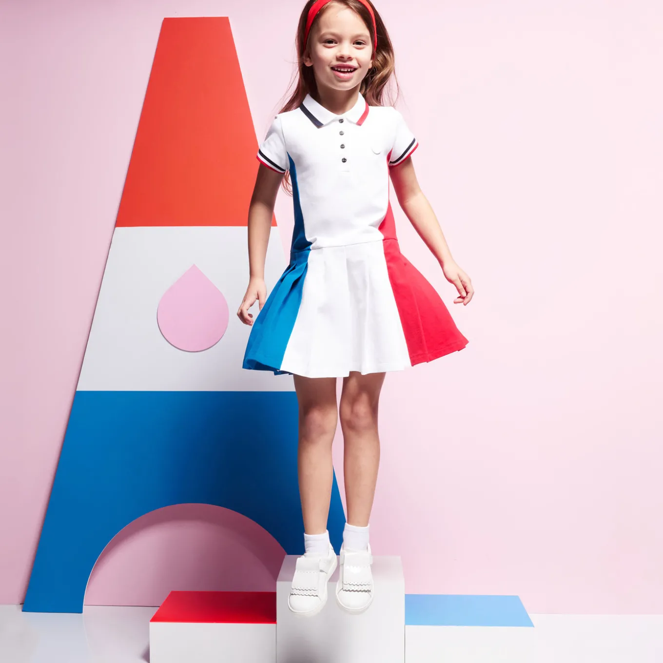 Girl color block dress