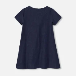 Girl denim trapeze dress