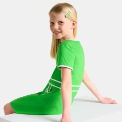 Girl dress in honeycomb piqué