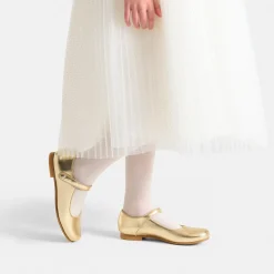 Girl glazed leather Mary Janes