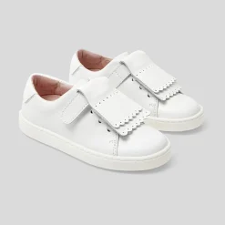 Girl tennis shoes with removable tongue