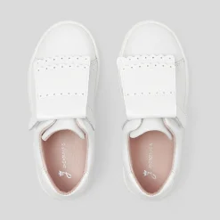 Girl tennis shoes with removable tongue
