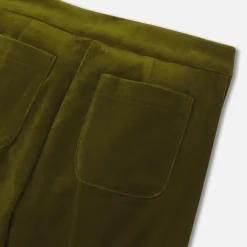 Girl wide-leg velour trousers