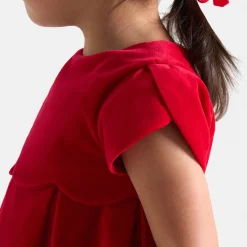 Holiday velvet baby dress
