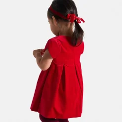 Holiday velvet baby dress